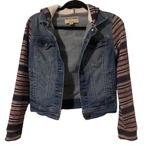 Wallflower Striped Jean Jacket